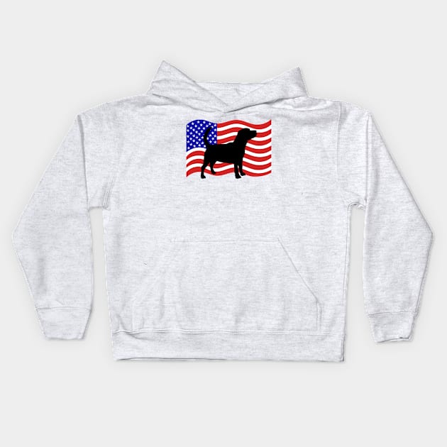 Beagle USA Kids Hoodie by JKFDesigns